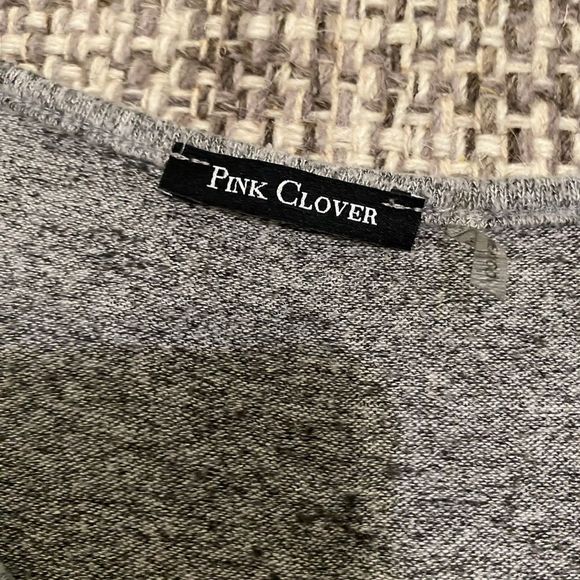 Pink Clover Women's Pullover Sweater with Elbow Patches, Gray, Size S - Picture 6 of 6